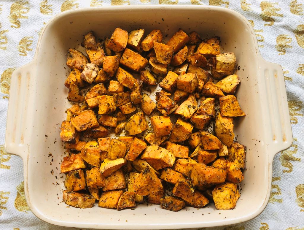 Herby Roasted Sweet Potatoes